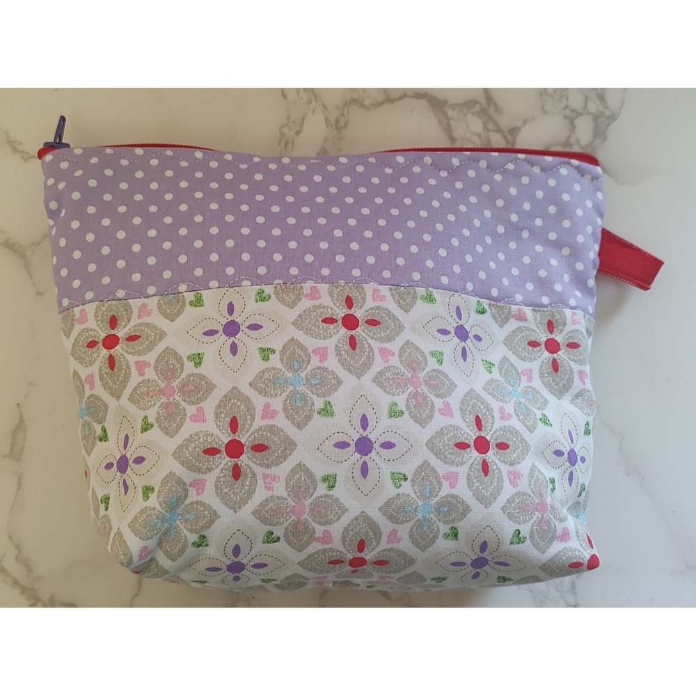 New Handmade Make-Up Bag Zippered Lined Cosmetics Toiletries Clutch Bag B1